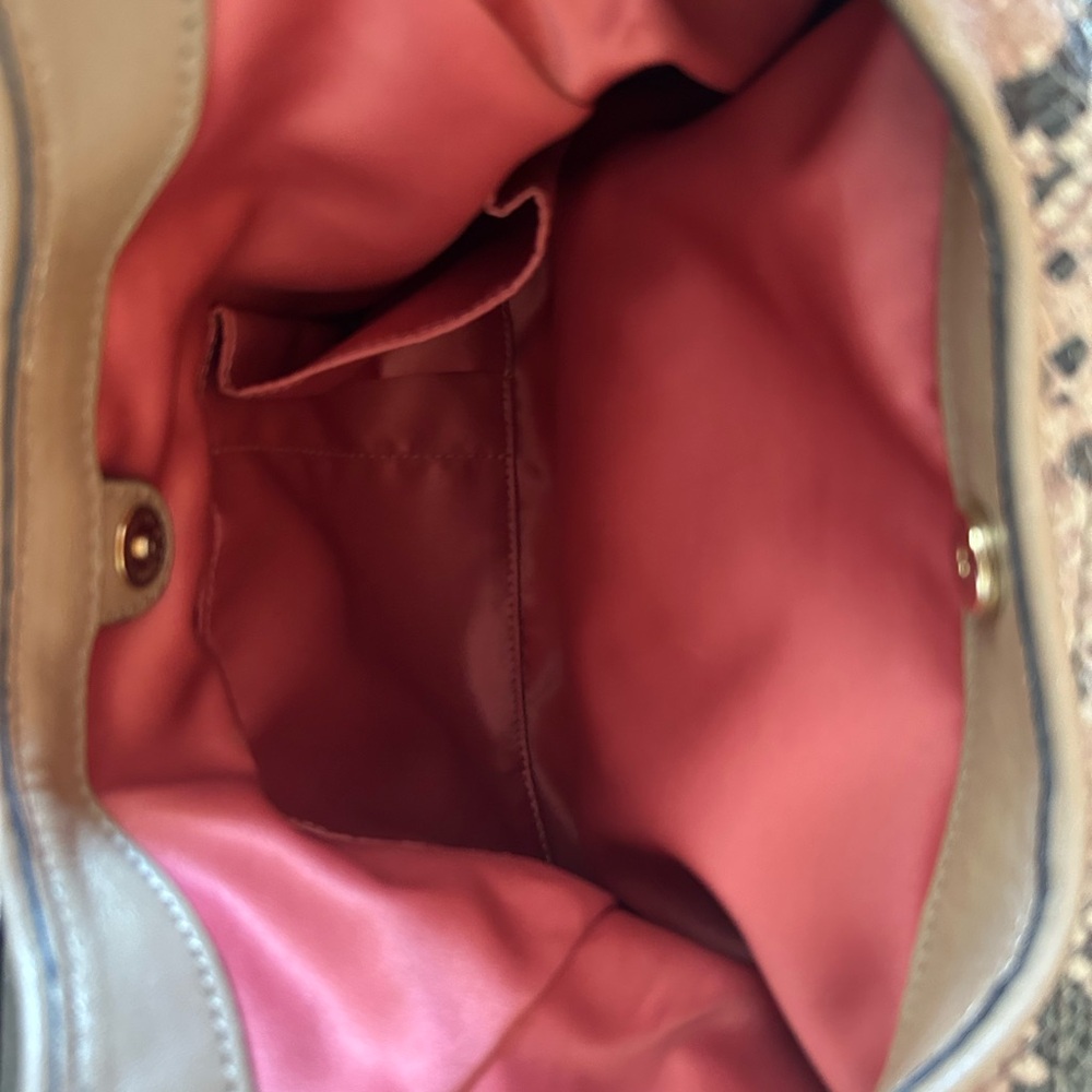 COACH tan and black snakeskin leather hobo bag - Picture 11 of 14